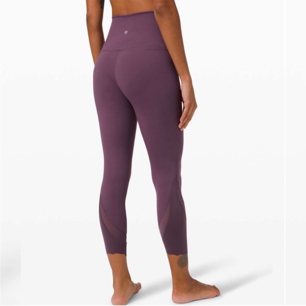 Lululemon Wunder Under High Rise Crop 23” Scallop Full On Luxtreme